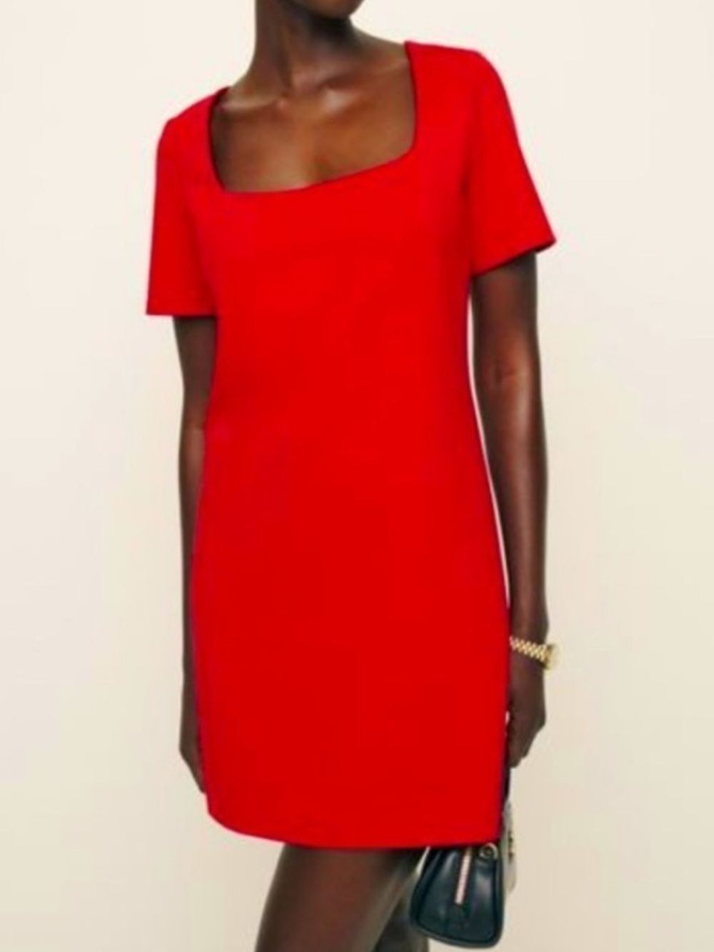 REFORMATION WOMENS CAROL KNIT RED MINI DRESS XS NEW WITH TAGS
